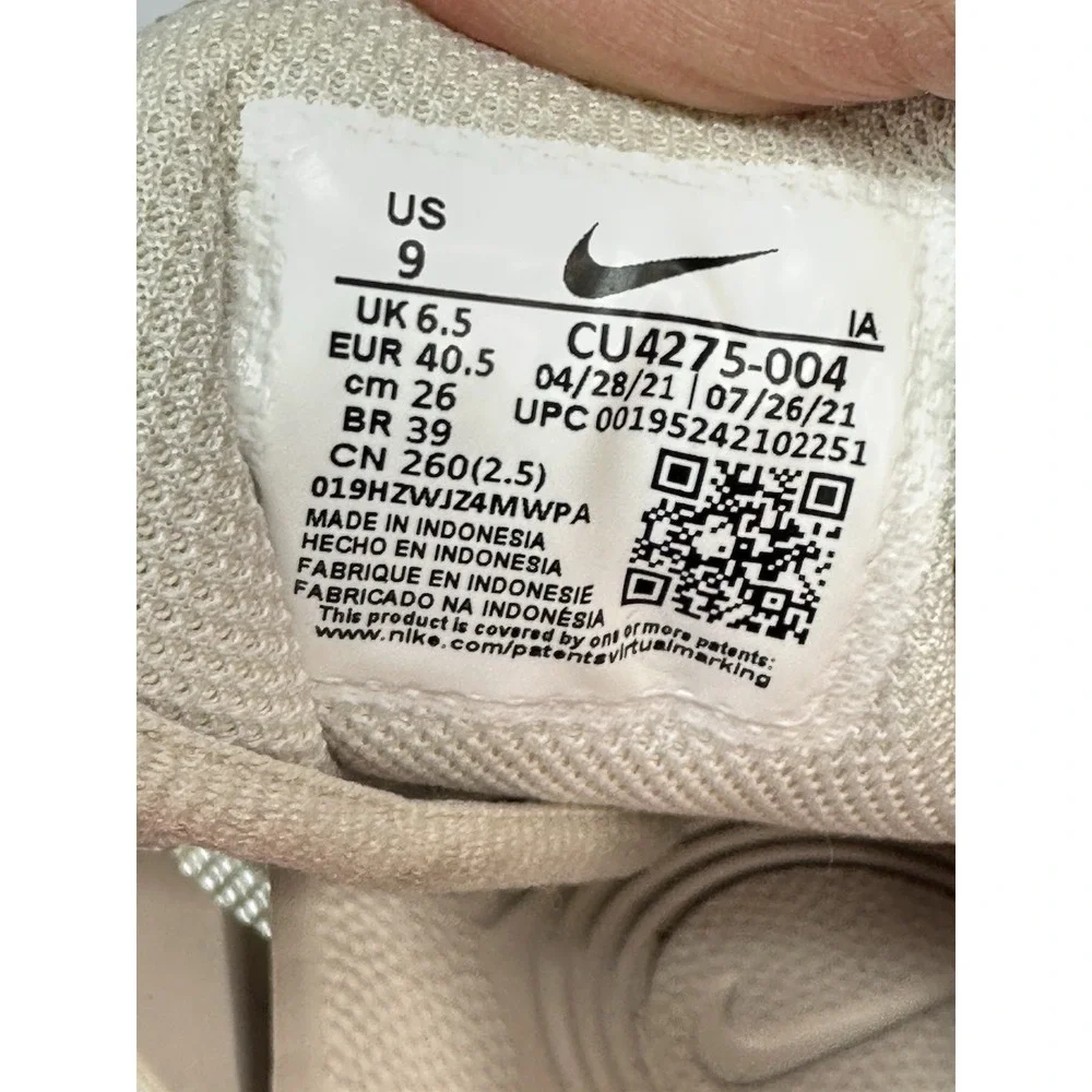 Nike Court Air Max Volley Light Bone Lobster CU4275-004 Womens Size 9 Tennis